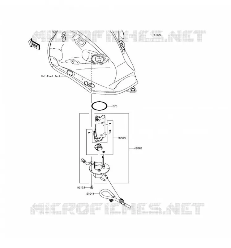 POMPE A ESSENCE Kawasaki MOTOS 800 2016 Z800 ABS  ZR800BGF