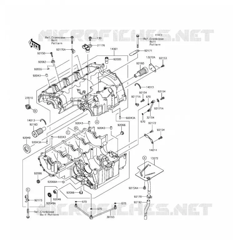 CARTER MOTEUR(S) Kawasaki MOTOS 800 2016 Z800 ABS  ZR800BGF