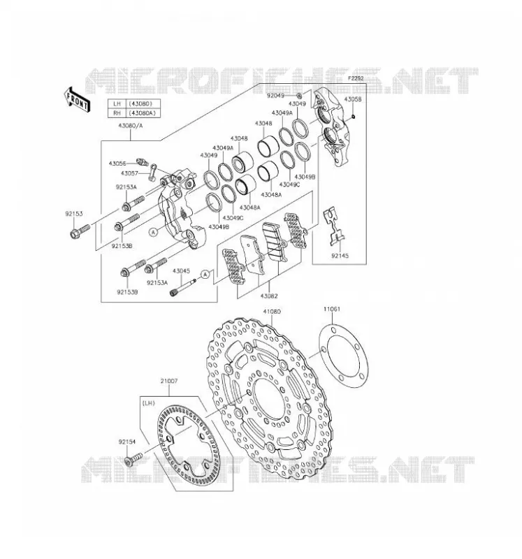 FREIN AVANT Kawasaki MOTOS 800 2016 Z800 ABS  ZR800BGF