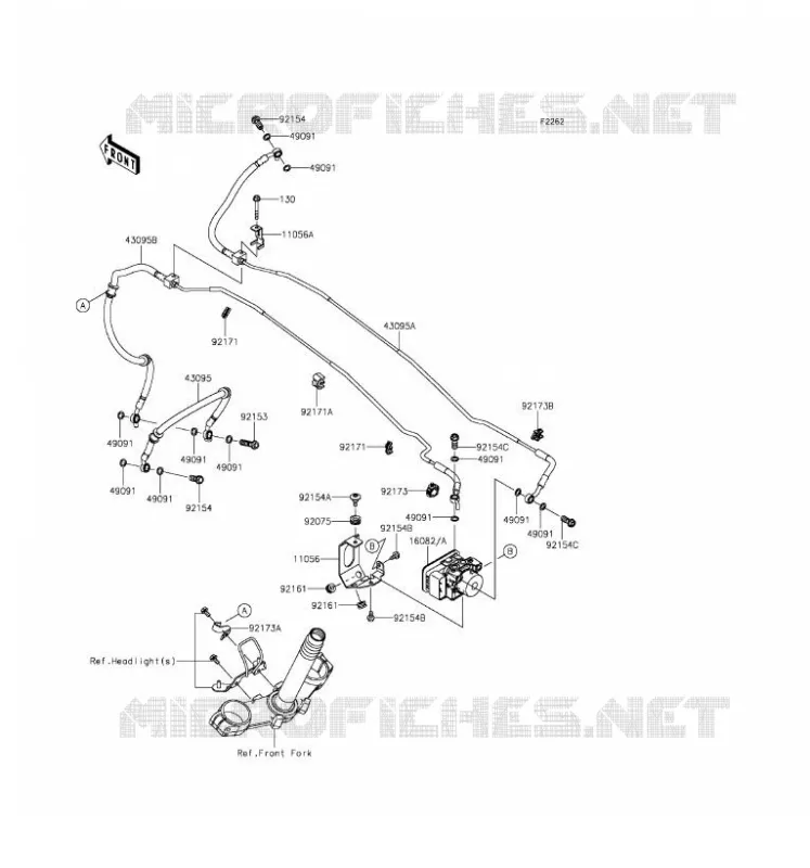 DURITE DE FREIN Kawasaki MOTOS 800 2016 Z800 ABS  ZR800DGF