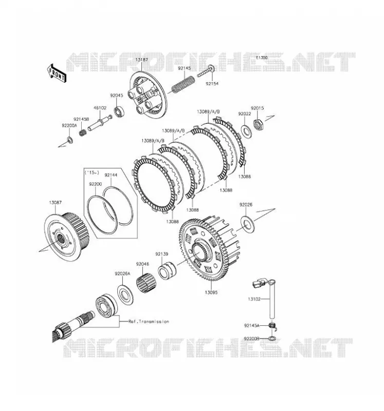 EMBRAYAGE Kawasaki MOTOS 800 2016 Z800 ABS  ZR800DGFA