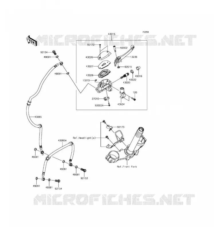 MAITRE CYLINDRE AV Kawasaki MOTOS 800 2016 Z800  ZR800EGF