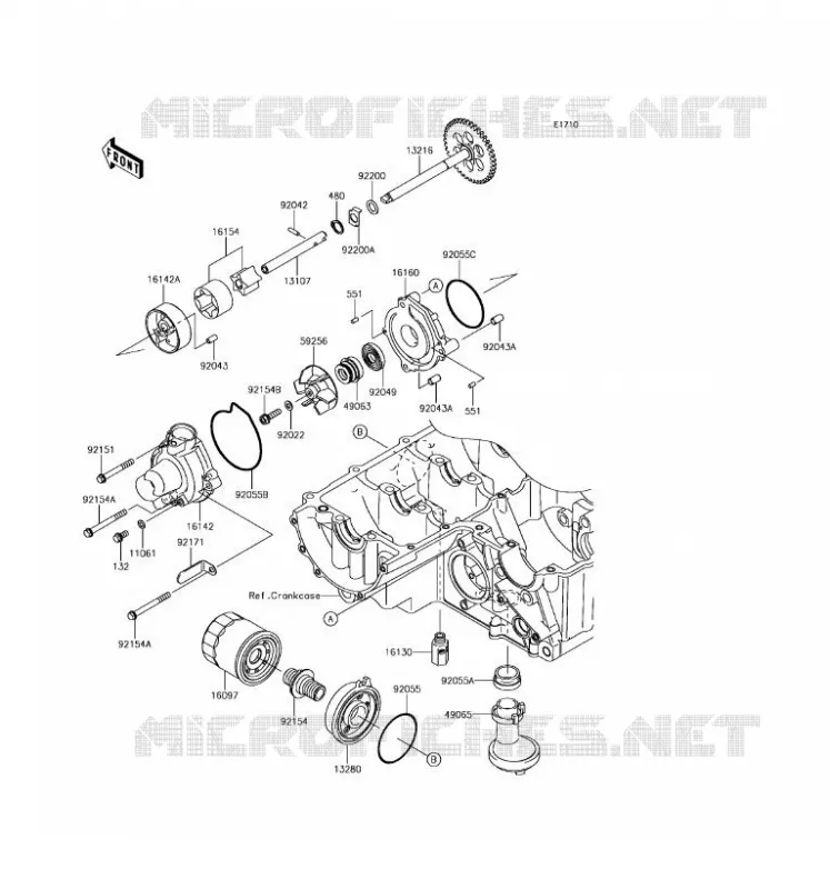 POMPE A HUILE Kawasaki MOTOS 800 2016 Z800  ZR800EGF