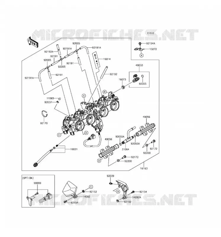 CARBU Kawasaki MOTOS 800 2016 Z800 ABS  ZR800FGF
