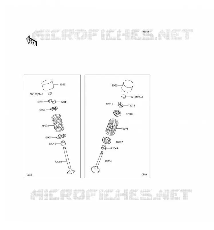 SOUPAPE Kawasaki MOTOS 800 2016 Z800 ABS  ZR800FGF