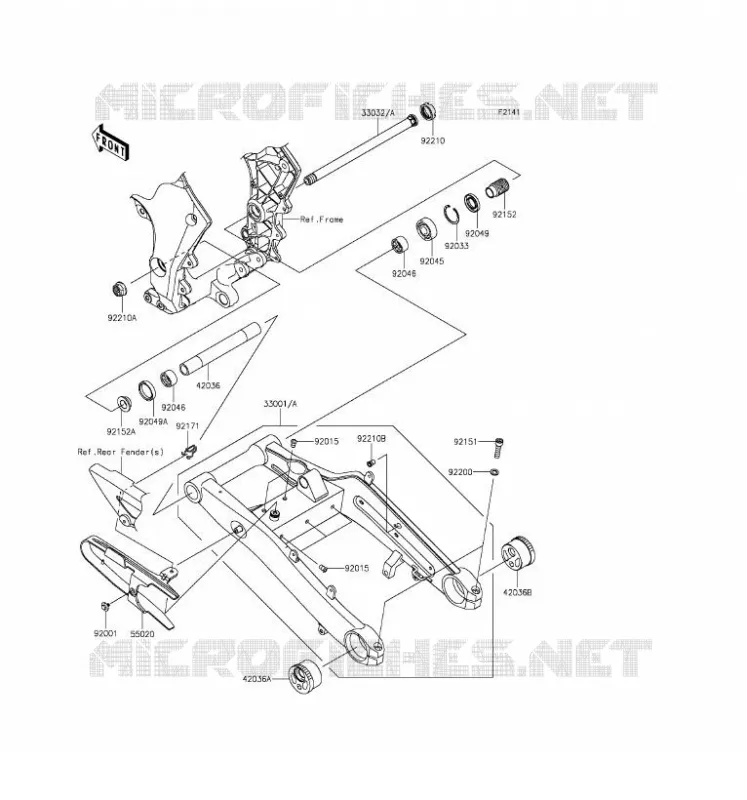 BRAS OSCILLANT Kawasaki MOTOS 1000 2016 Z1000SX  ZX1000LGF