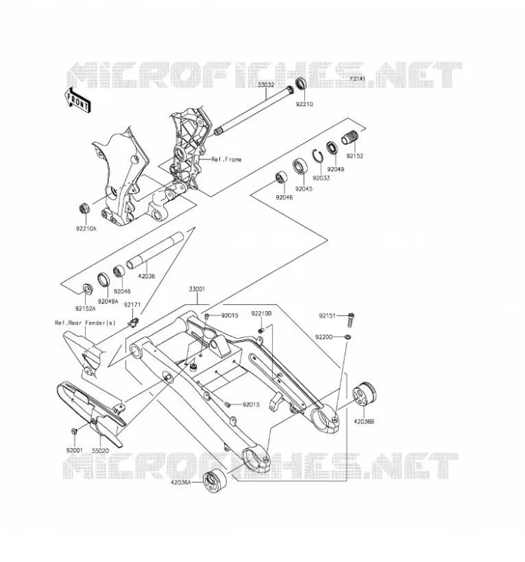BRAS OSCILLANT Kawasaki MOTOS 1000 2016 Z1000SX ABS  ZX1000MGF