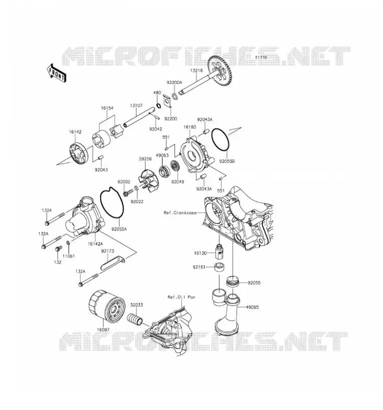 POMPE A HUILE Kawasaki MOTOS 1000 2016 Z1000SX ABS  ZX1000MGF