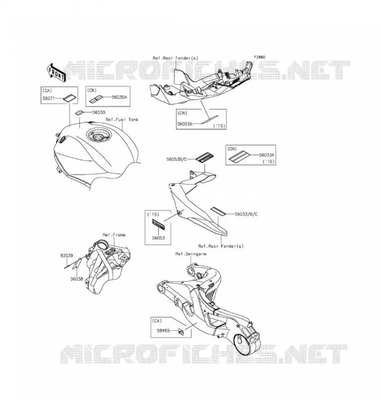LABEL Kawasaki MOTOS 1000 2016 NINJA H2  ZX1000NGF