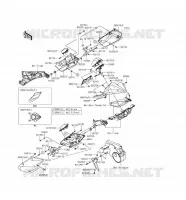 CACHE LAT&Eacute;RAL/GARDE CHAINE pour Kawasaki NINJA H2 2016