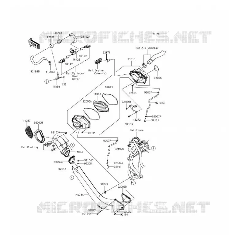 FILTRE A AIR Kawasaki MOTOS 1000 2016 NINJA H2  ZX1000NGF