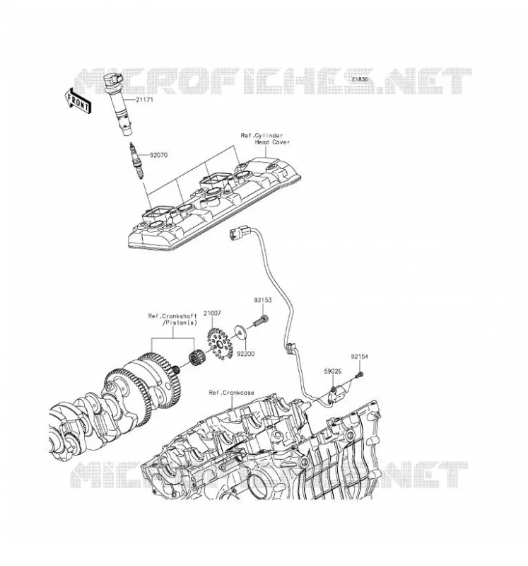 SYSTEME D&acute;ALLUMAGE Kawasaki MOTOS 1000 2016 NINJA H2  ZX1000NGF