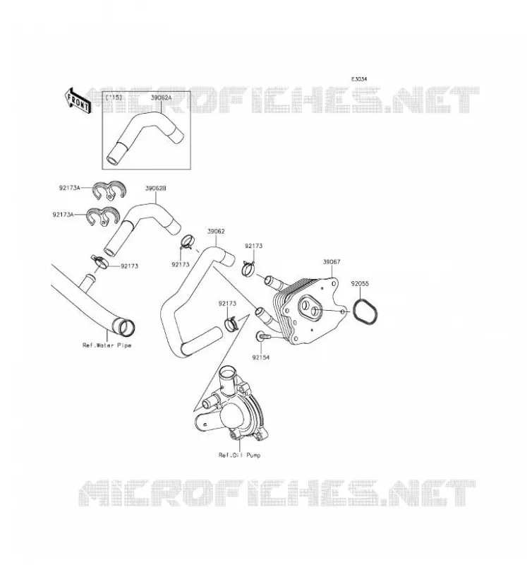 RADIATEUR D'HUILE Kawasaki MOTOS 1000 2016 NINJA H2R  ZX1000PGF