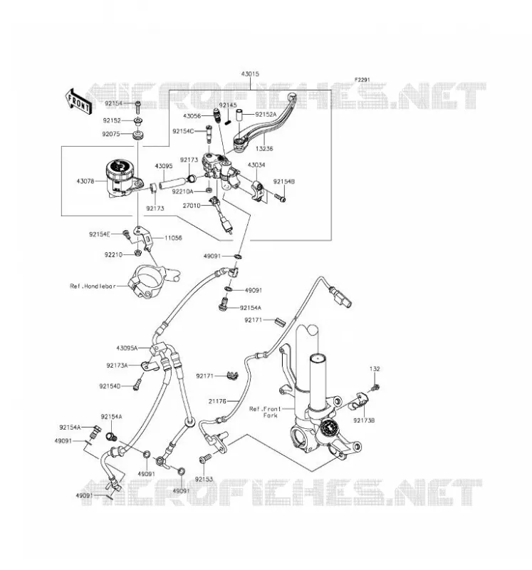 MAITRE CYLINDRE AV Kawasaki MOTOS 1000 2016 NINJA ZX-10R  ZX1000RGFA