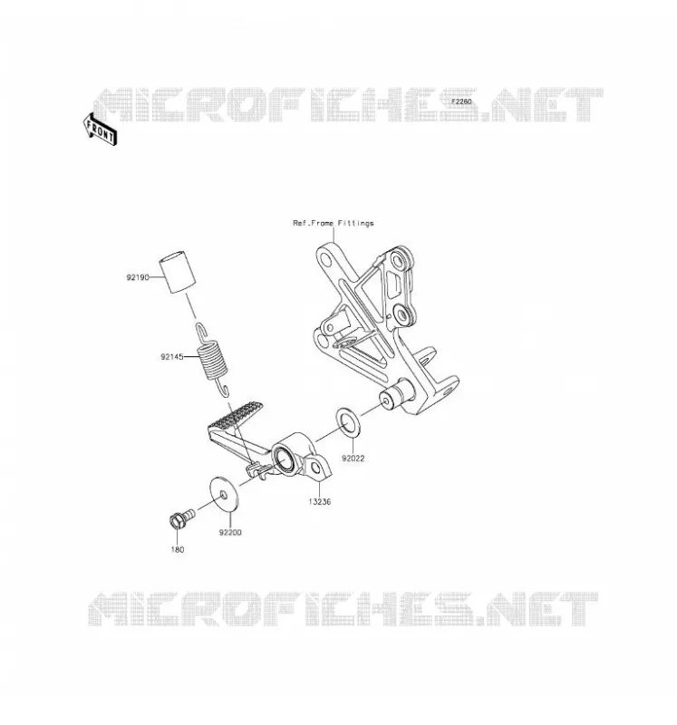 PEDALE DE FREIN/TORQUE LINK Kawasaki MOTOS 1000 2017 NINJA ZX-10R  ZX1000RHF