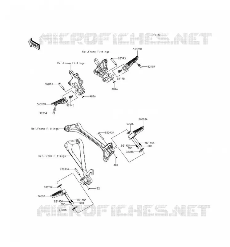 REPOSE PIED Kawasaki MOTOS 1000 2016 NINJA ZX-10R ABS  ZX1000SGF