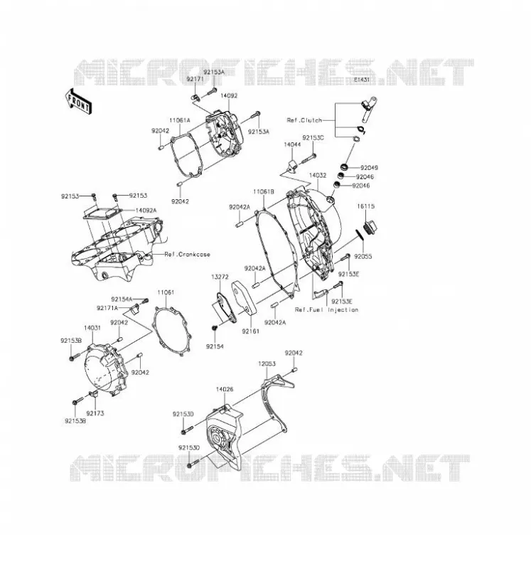 COUVERCLES MOTEUR Kawasaki MOTOS 1000 2017 NINJA ZX-10R ABS  ZX1000SHF