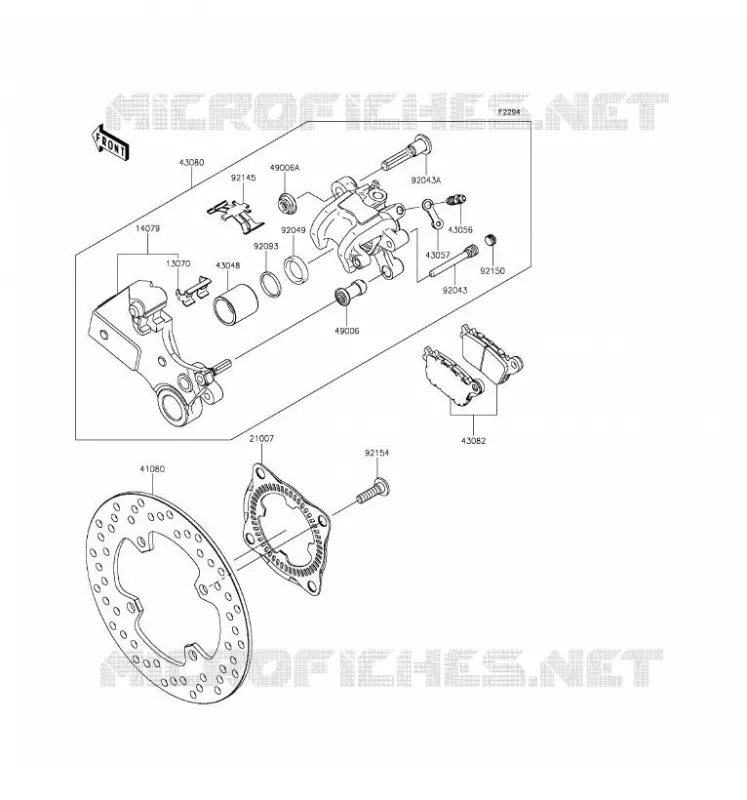 FREIN ARRIERE Kawasaki MOTOS 1000 2017 NINJA ZX-10R ABS  ZX1000SHF