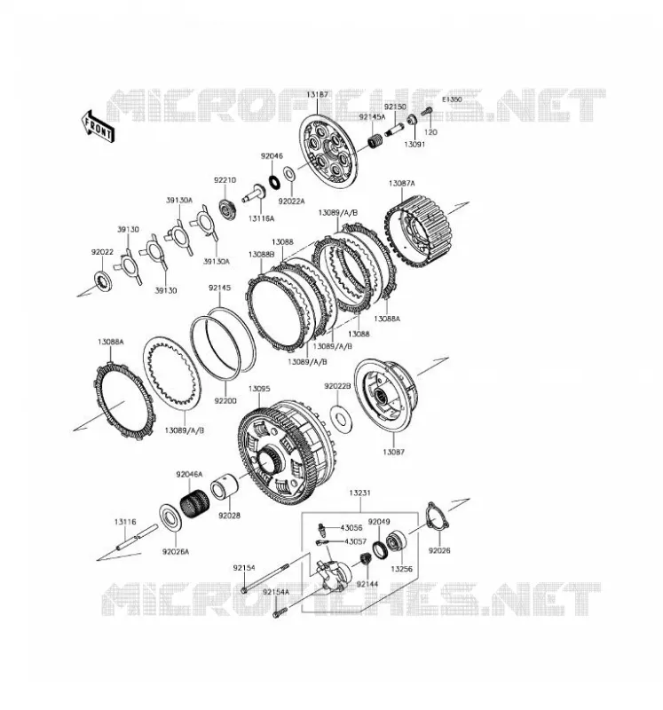 EMBRAYAGE Kawasaki MOTOS 1400 2017 NINJA ZX-14R ABS  ZX1400HHF