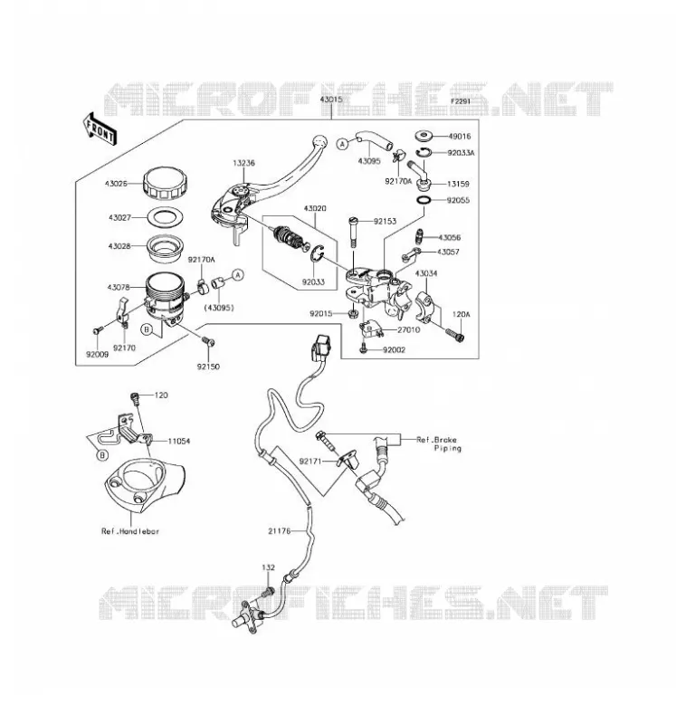 MAITRE CYLINDRE AV Kawasaki MOTOS 1400 2017 NINJA ZX-14R ABS  ZX1400HHF