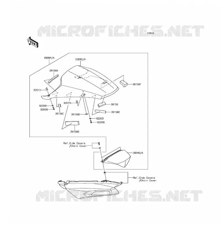 ACCESSOIRE (COUVRE SELLE) Kawasaki MOTOS 1400 2017 ZZR1400 ABS  ZX1400HHF
