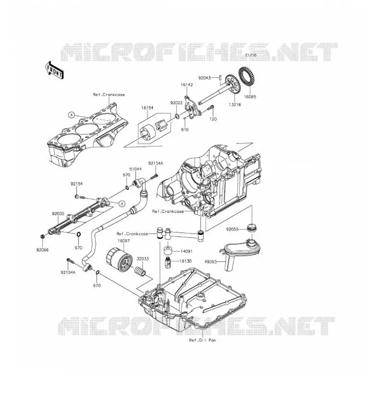 POMPE A HUILE/FILTRE &Agrave; HUILE Kawasaki MOTOS 1400 2016 NINJA ZX-14R ABS  ZX1400JGF