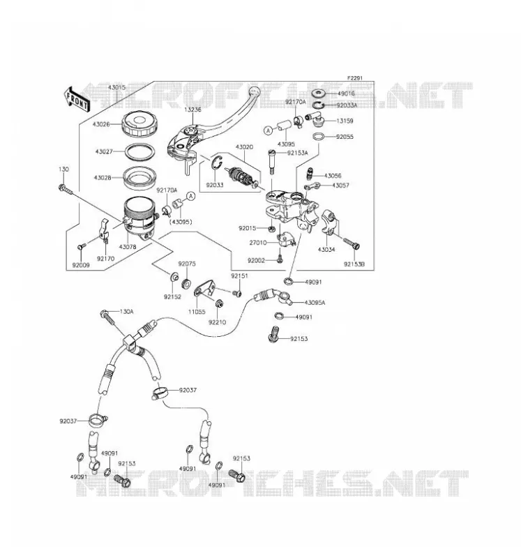 MAITRE CYLINDRE AV Kawasaki MOTOS 600 2016 NINJA ZX-6R  ZX600RGF