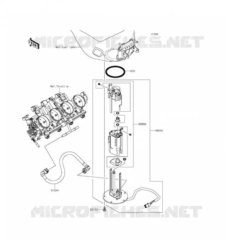 POMPE A ESSENCE Kawasaki MOTOS 600 2016 NINJA ZX-6R  ZX600RGF