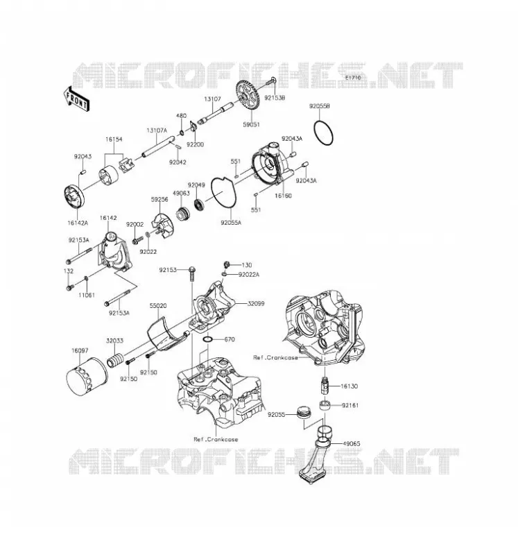 POMPE A HUILE Kawasaki MOTOS 600 2016 NINJA ZX-6R  ZX600RGF