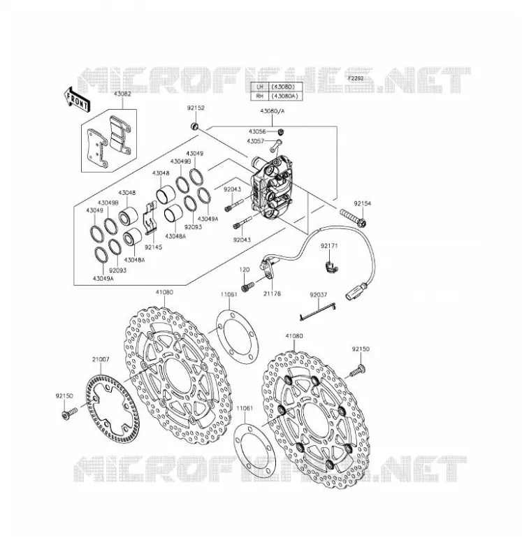 FREIN AVANT Kawasaki MOTOS 636 2016 NINJA ZX-6R  ZX636EGF