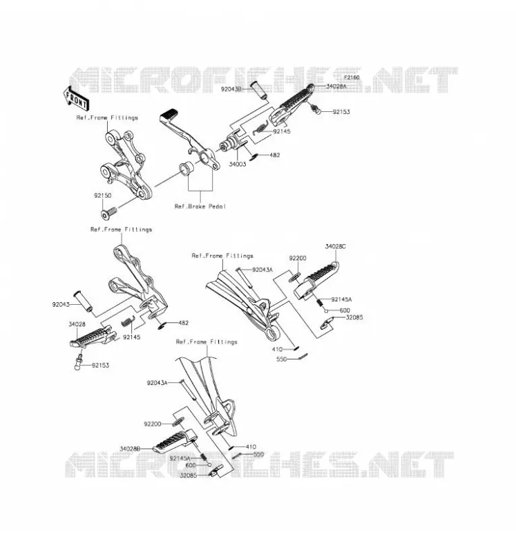 REPOSE PIED Kawasaki MOTOS 636 2016 NINJA ZX-6R  ZX636EGF