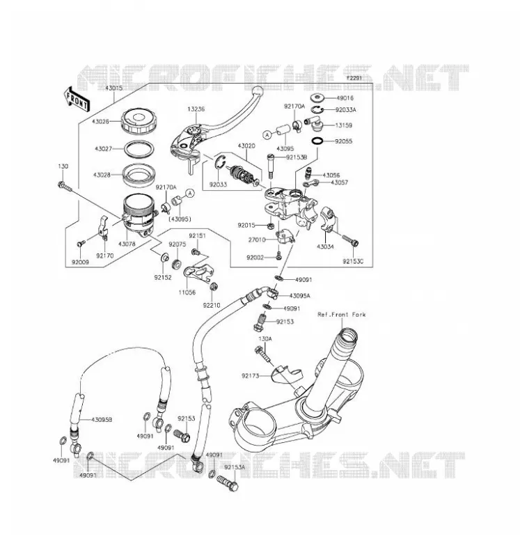 MAITRE CYLINDRE AV Kawasaki MOTOS 636 2016 NINJA ZX-6R  ZX636EGF