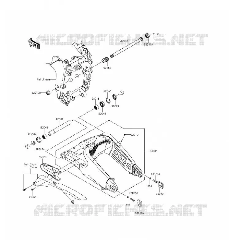 BRAS OSCILLANT Kawasaki MOTOS 636 2016 NINJA ZX-6R  ZX636EGF