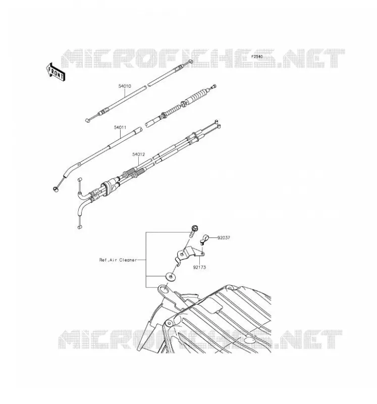 CABLES Kawasaki MOTOS 636 2016 NINJA ZX-6R  ZX636EGF