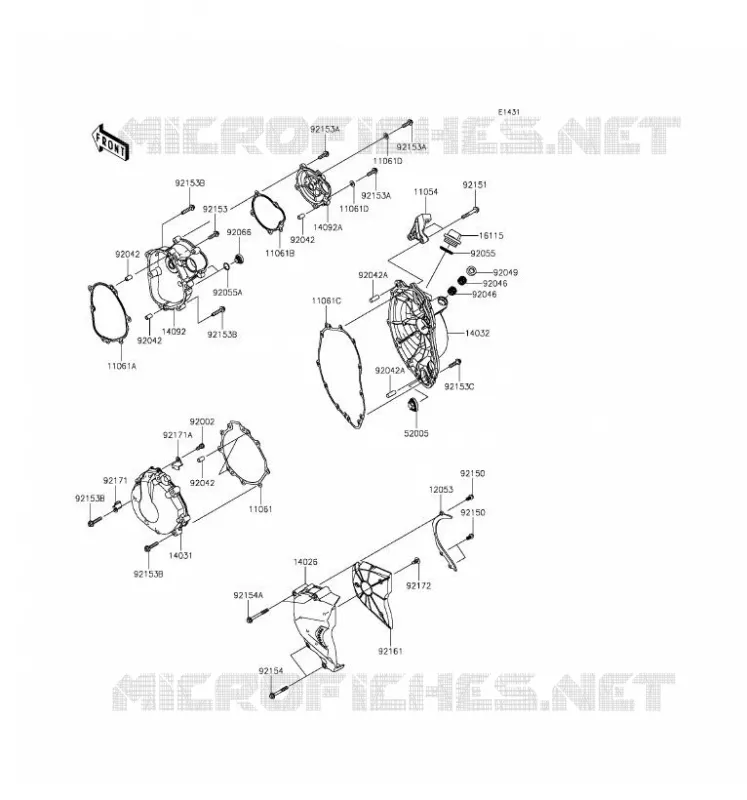 COUVERCLES MOTEUR Kawasaki MOTOS 636 2016 NINJA ZX-6R  ZX636EGF