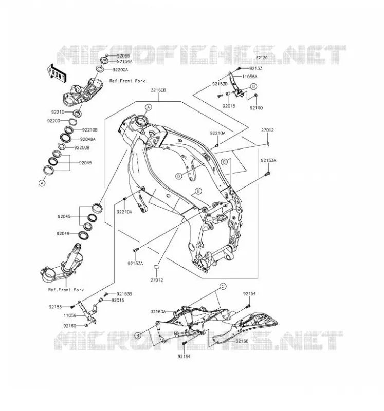 CH&Acirc;SSIS Kawasaki MOTOS 636 2016 NINJA ZX-6R  ZX636EGFA