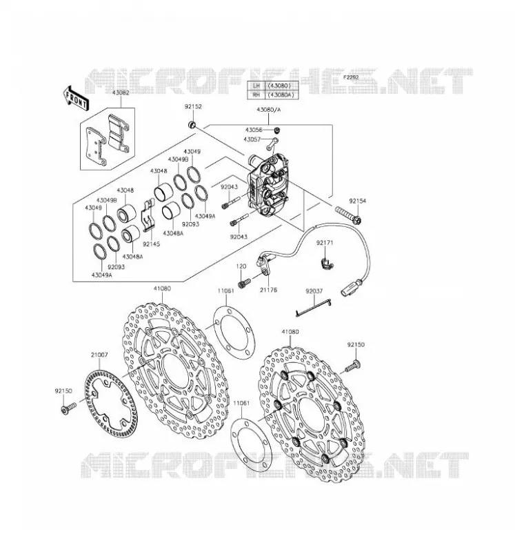FREIN AVANT Kawasaki MOTOS 636 2016 NINJA ZX-6R  ZX636EGFA