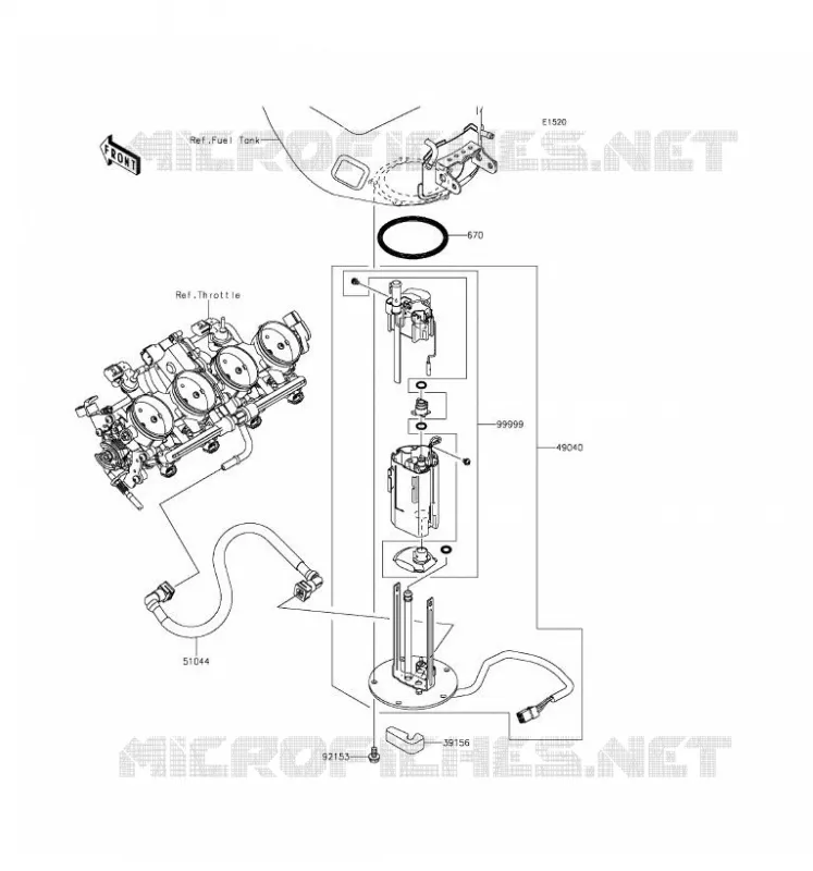 POMPE A ESSENCE Kawasaki MOTOS 636 2016 NINJA ZX-6R  ZX636EGFA