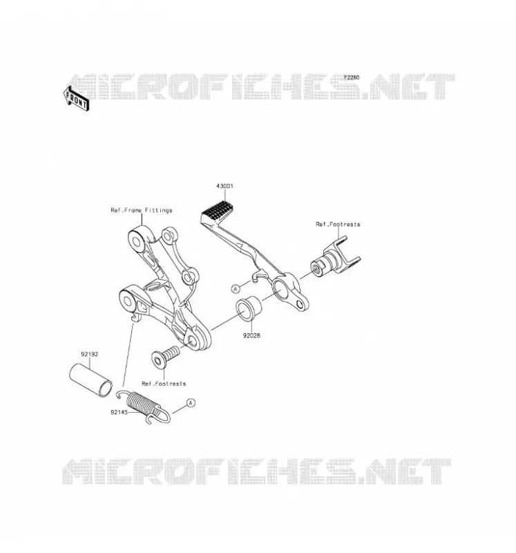 PEDALE DE FREIN Kawasaki MOTOS 636 2016 NINJA ZX-6R ABS  ZX636FGF