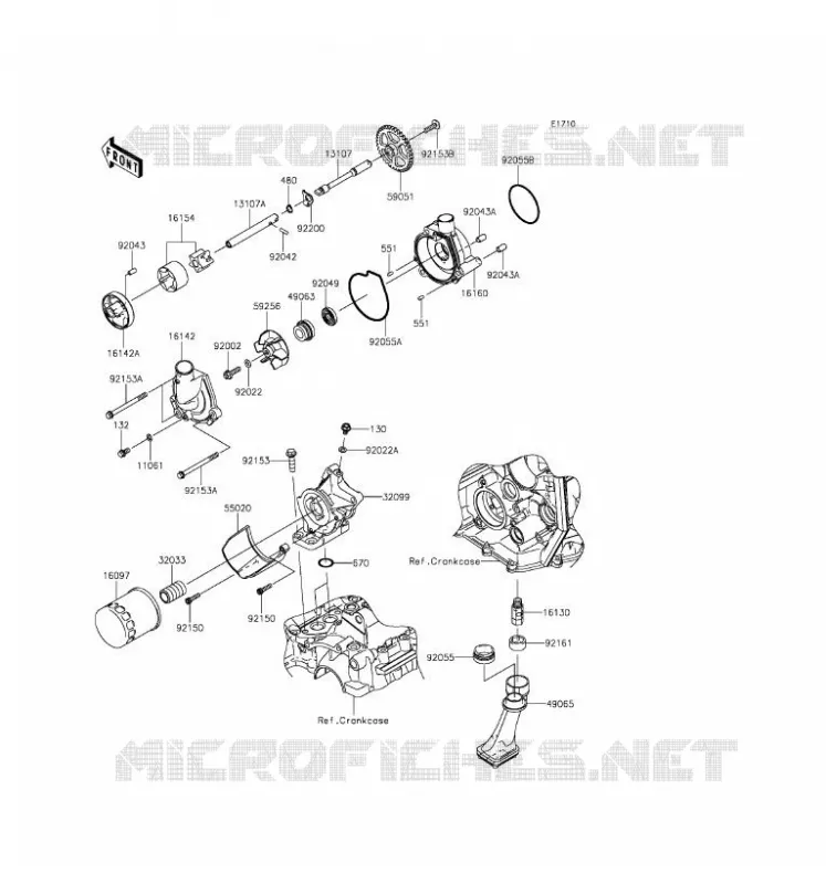 POMPE A HUILE Kawasaki MOTOS 636 2016 NINJA ZX-6R ABS  ZX636FGFA