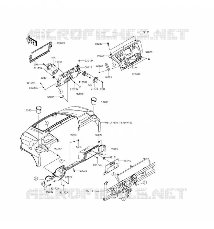 BOITE AVANT Kawasaki SSV 1000 2016 MULE PRO-DXT  KAF1000AGF
