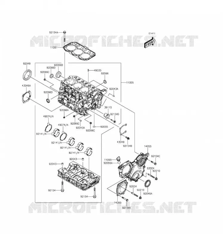 CARTER MOTEUR(S) Kawasaki SSV 1000 2016 MULE PRO-DXT  KAF1000AGF