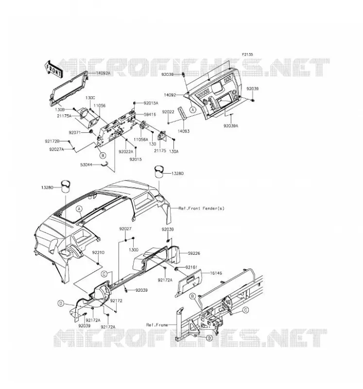 BOITE AVANT Kawasaki SSV 1000 2016 MULE PRO-DXT  KAF1000AGF