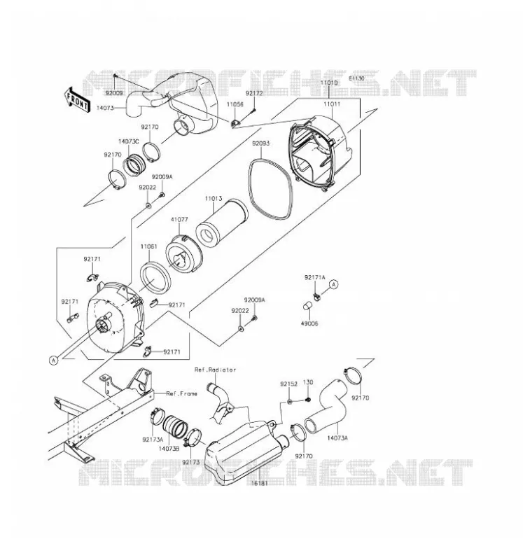 FILTRE A AIR Kawasaki SSV 1000 2016 MULE PRO-DXT  KAF1000BGF