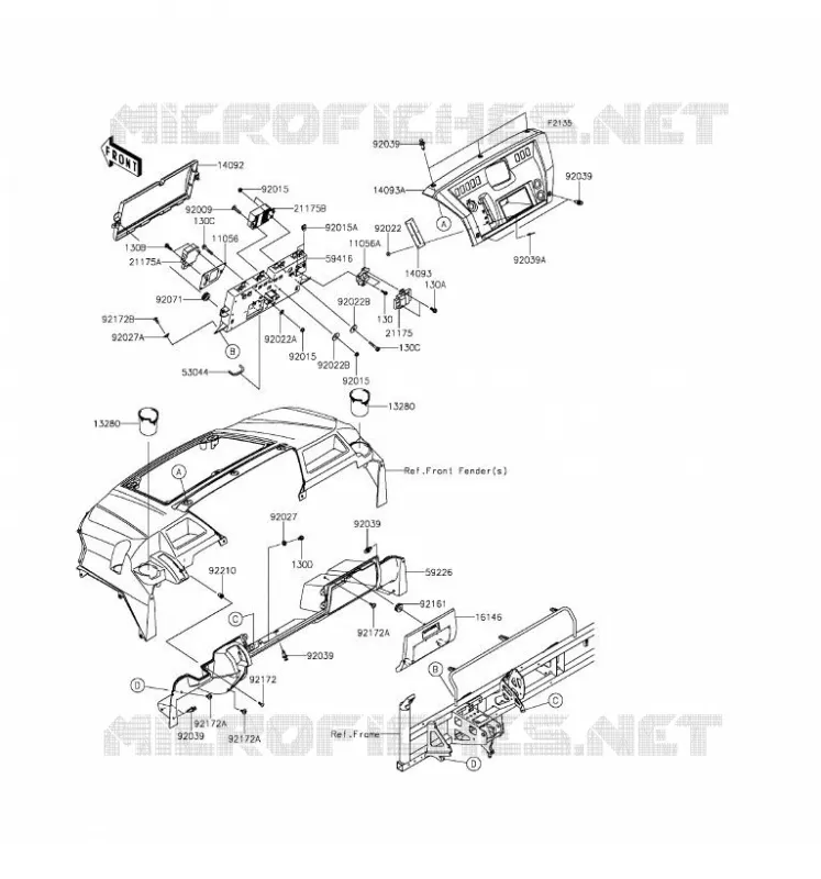 BOITE AVANT Kawasaki SSV 1000 2016 MULE PRO-DXT  KAF1000BGF