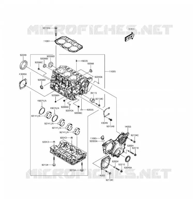 CARTER MOTEUR(S) Kawasaki SSV 1000 2017 MULE PRO-DX  KAF1000DHF