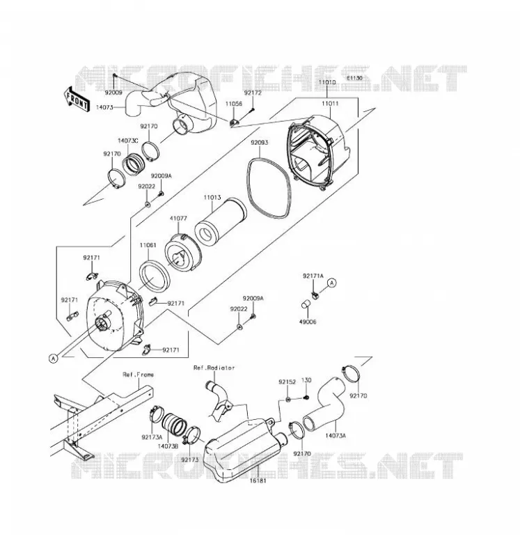 FILTRE A AIR Kawasaki SSV 1000 2017 MULE PRO-DX  KAF1000DHF