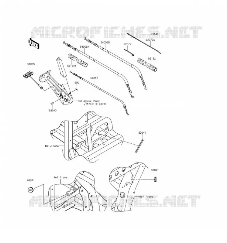 CABLES Kawasaki SSV 1000 2016 MULE PRO-DX  KAF1000FGF