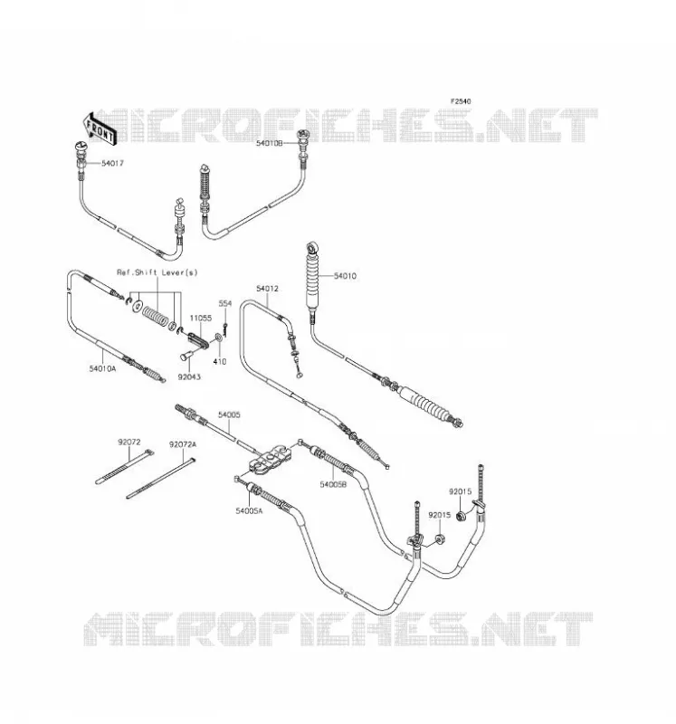 CABLES Kawasaki SSV 400 2016 MULE 600  KAF400BGF