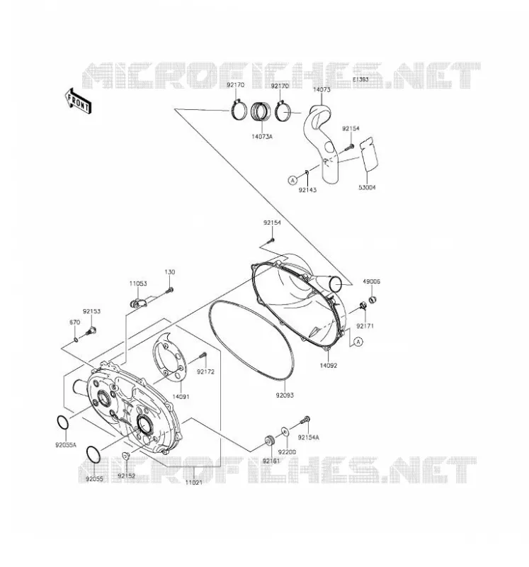 COUVERCLE CONVERTISSEUR Kawasaki SSV 400 2016 MULE 600  KAF400BGF